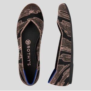 Rothy's Black and Cream Flats